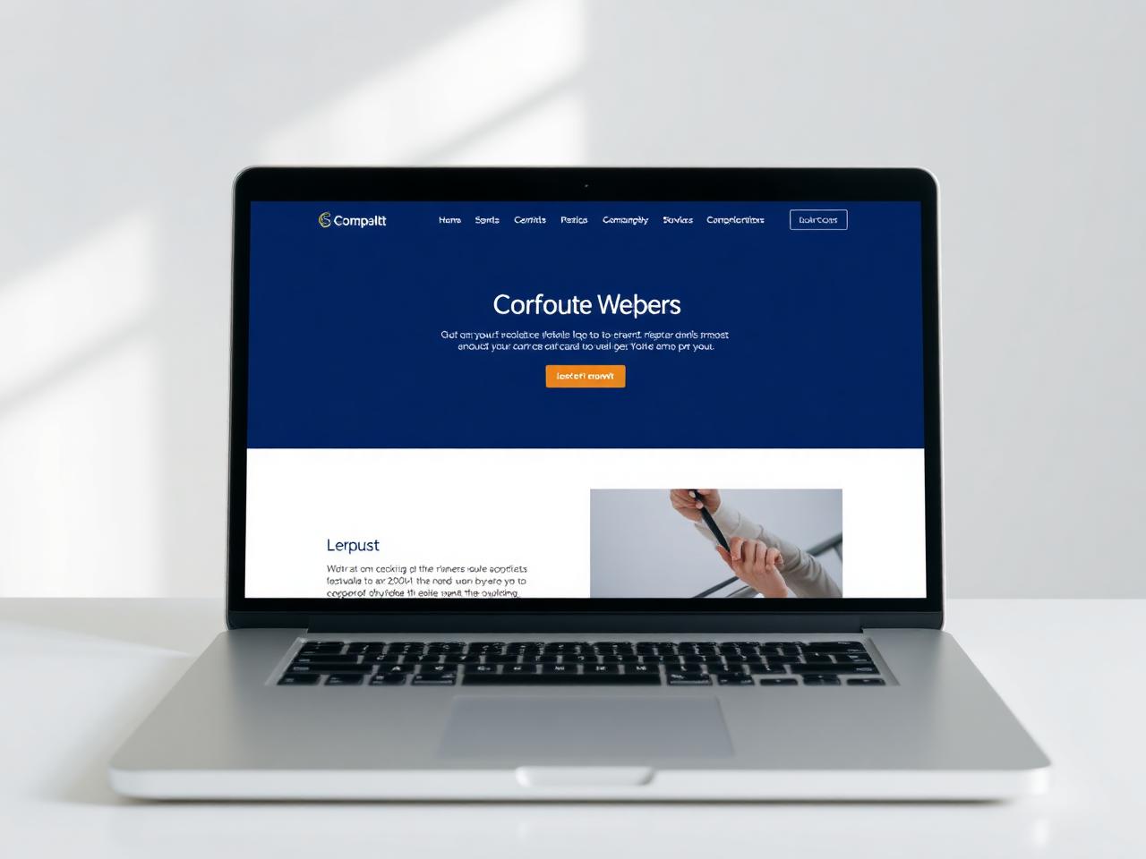 Summit Business Services website homepage on a laptop mockup