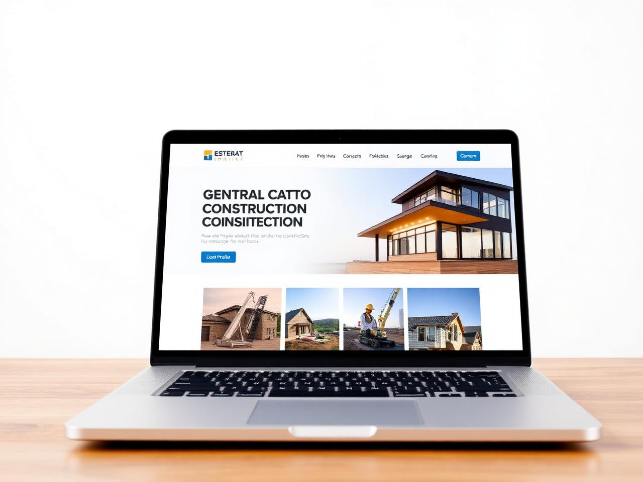 Northside Contractors construction website homepage on a laptop mockup